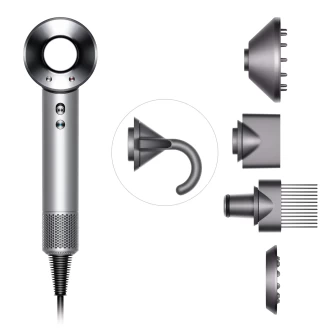 Фен Dyson Supersonic (белый) с 5 насадками