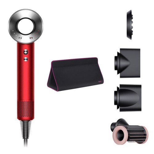 Фен Dyson Supersonic HD15 (Красный) с 4 насадками в чехле