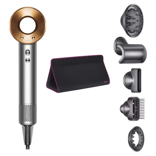 Фен Dyson Supersonic HD07 (медный) с 5 насадками и дорожным чехлом