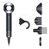 Фен Dyson Supersonic HD07 (черный/серебристый) с 5 насадками и дорожным чехлом