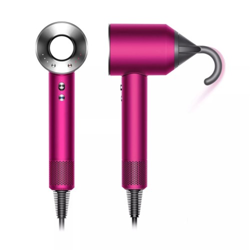 Фен Dyson Supersonic HD07 (фуксия/яркий никель) с 5 насадками и дорожным чехлом