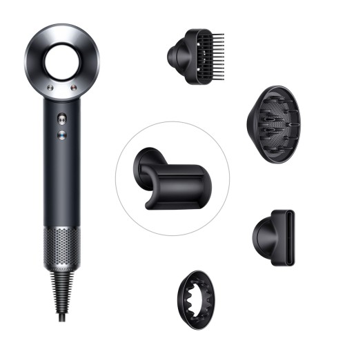 Фен Dyson Supersonic HD07 (черный/серебристый) с 5 насадками и дорожным чехлом